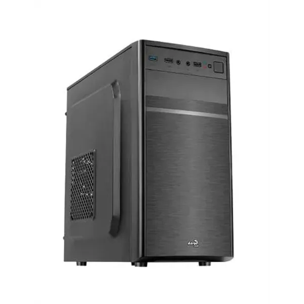 Caja Microatx Aerocool Cs-103 Frontal Con Diseño De Aluminio Cepillado Con 1 Bahia De 5.1/4 Incluye