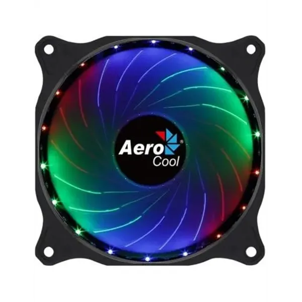 Ventilador Interno Aerocool Cosmo Frgb 120mm 18 Led Rgb Aspas Curvadas 1000rpm Bajo Ruido