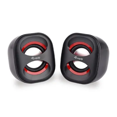 Altavoces 2.0 Equip Life Mini 6w Rms Color Negro Y Rojo Jack