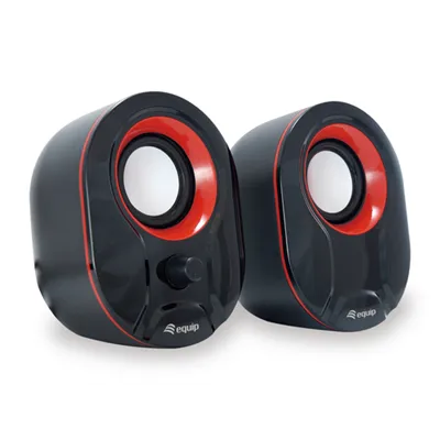 Altavoces 2.0 Equip Life 6w Rms Color Negro Y Rojo Jack 3.5"