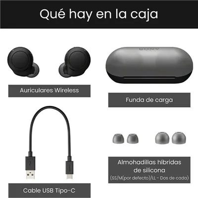 Auriculares Bluetooth Sony WF-C500 con estuche de carga/