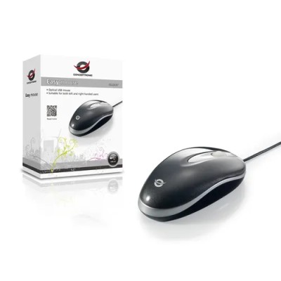 Mouse Conceptronic Easy Optical Usb Negro Y Plata C08-278