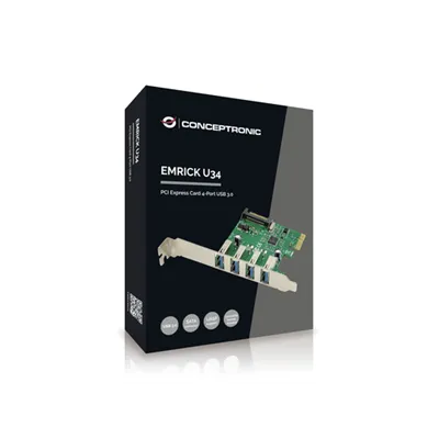 Controladora Pcie Conceptronic Emrick02g Pcie 4 Puertos Usb 3.0