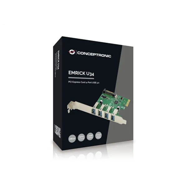 Controladora Pcie Conceptronic Emrick02g Pcie 4 Puertos Usb 3.0 Emrick U64