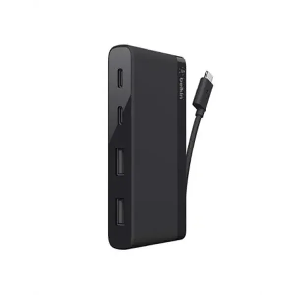 Minihub Usb-c Belkin F4u090btblk 4 Puertos, 2 Usb-c, 2 Usb-a Color Negro