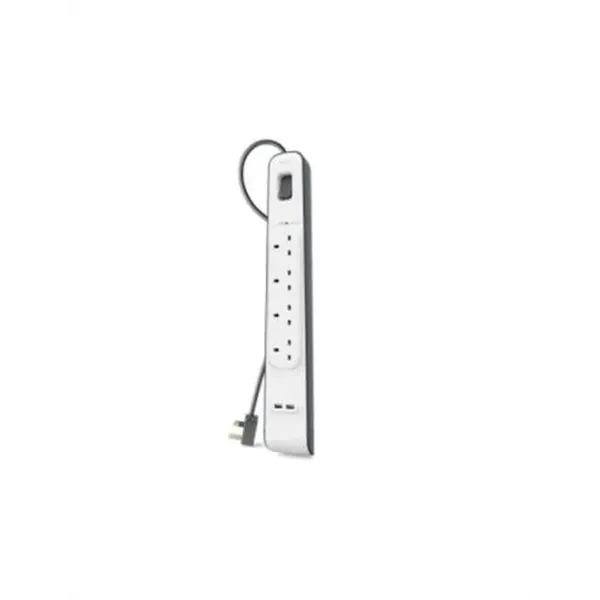 Regleta Alimentacion Belkin Bsv401vf2m De Protección Contra Sobretensiones 4 Tomas + 2 Puertos Usb (