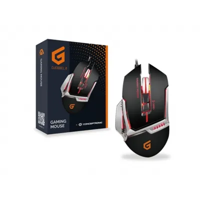 Mouse Conceptronic Gaming Djebbel02b Usb Alta Sensibilidad