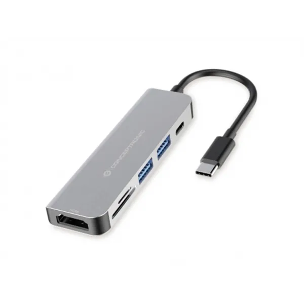 Docking Usb-c Conceptronic Donn02 A 1xhdmi 1xusb-c Pd 60w 2xusb-a 3,0 1xlector Sd 1xlector Microsd