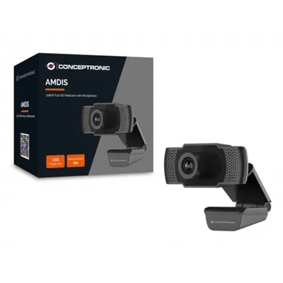 Webcam Fhd Conceptronic Amdis 1080p Usb 3.6mm 30 Fps Angulo