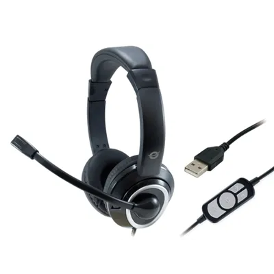 Headset Conceptronic Polona Usb Microfono Flexible Control De