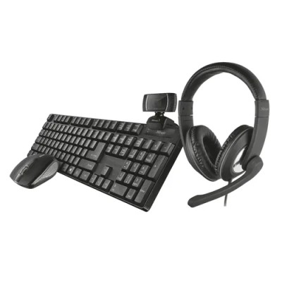 Pack Tec Mouse Headset Y Webcam Trust Bundle Headset Reno