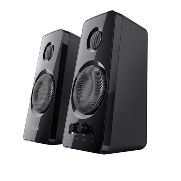 Altavoces 2.0 Trust 2.0 Tytan 18w Rms 36w Max Autoalimentado Usb Conexion Frontal Auriculares Negro 21560