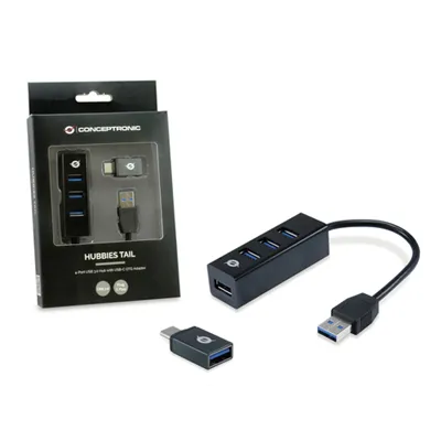 Hub Usb 3.0 Conceptronic Hubbies04b 4 Puertos Usb 3.0 Color