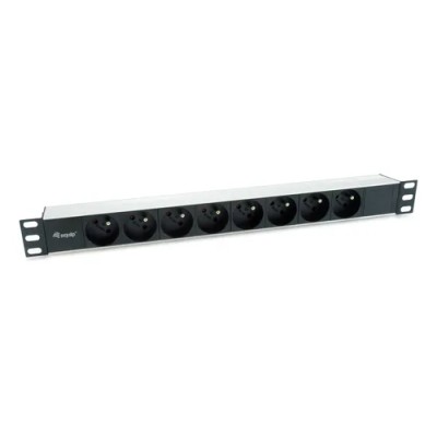 Regleta Alimentacion Aluminio Rack 19" 1u 8 Tomas Tipo Shucko