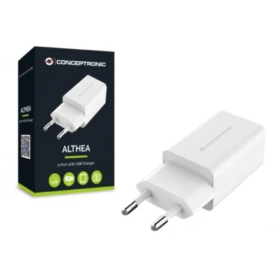 Cargador De Pared Conceptronic Althea 2x Usb 5v A 12w Color