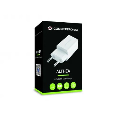 Cargador De Pared Conceptronic Althea 2x Usb 5v A 12w Color