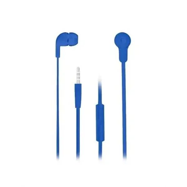 Headset Intrauditivos Ngs Skip Blue Jack 3.5mm Driver 10mm Tecnología Voz Assistant 20-20hz -106db Cable 1.2m Color Azul