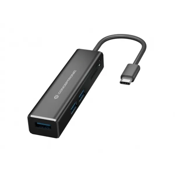 Hub 3.1 Usb-c Conceptronic Donn08 3 Puertos Usb 3.0 Y Lector Tarjetas Sd / Microsd