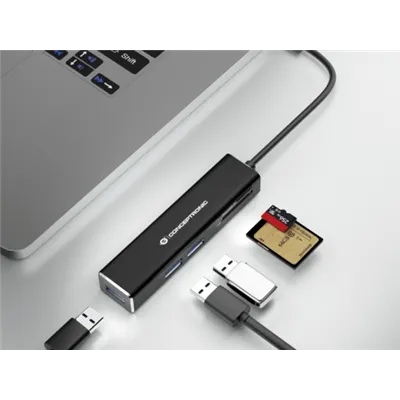 Hub 3.1 Usb-c Conceptronic Donn08 3 Puertos Usb 3.0 Y Lector