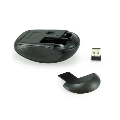 Mouse Equip Wireless Mini Life Optico 4 Botones Scroll Negro