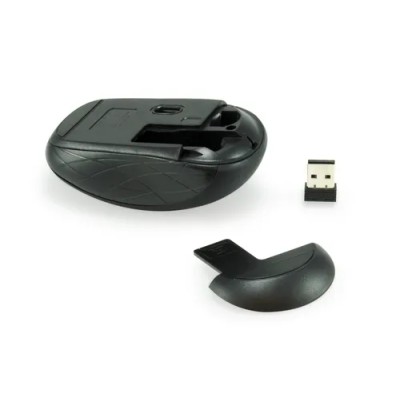 Mouse Equip Wireless Mini Life Optico 4 Botones Scroll Gris