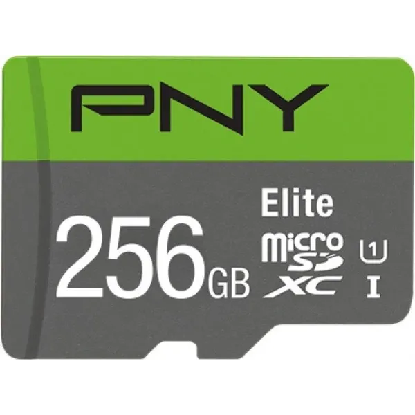 Memoria Sd Micro 256gb Pny Elite Microsdxc Uhs-i Clase 10 100mb/s + Adaptador Sd P-sdu256v11100el-ge