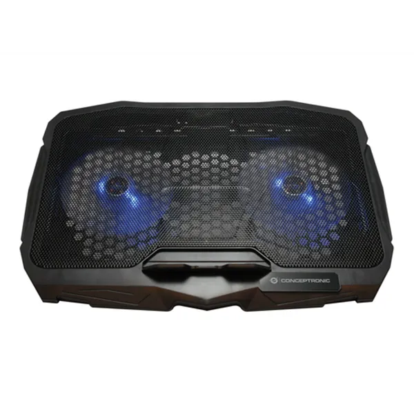 Base Refrigeracion Para Portatiles Conceptronic 2 Ventiladores 125mm Hasta 17"