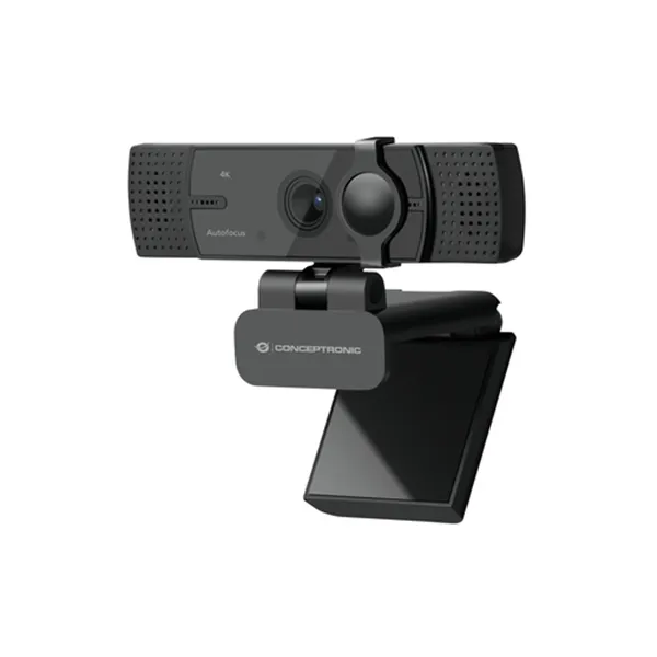 Webcam 4k Conceptronic Amdis 8.3mp Usb 3.57mm Angulo Vision 80º Autofocus Microfono Dual Adaptador Usb-c Incluido