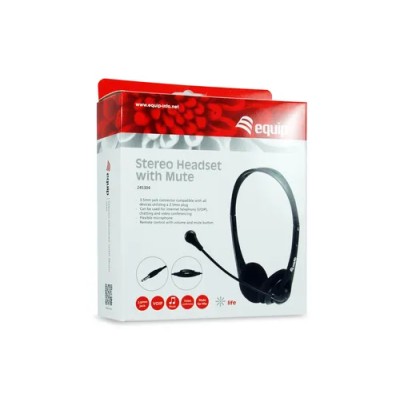 Headset Equip Life Conexion Jack 3.5mm Microfono Flexible