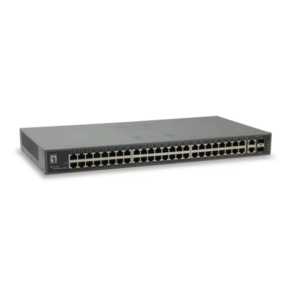 Switch Level One 50-port Fast Ethernet Switch, 2 X Gigabit Sfp/rj45 Combo