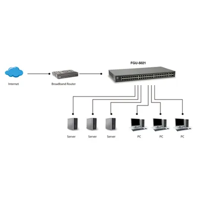 Switch Level One 50-port Fast Ethernet Switch, 2 X Gigabit