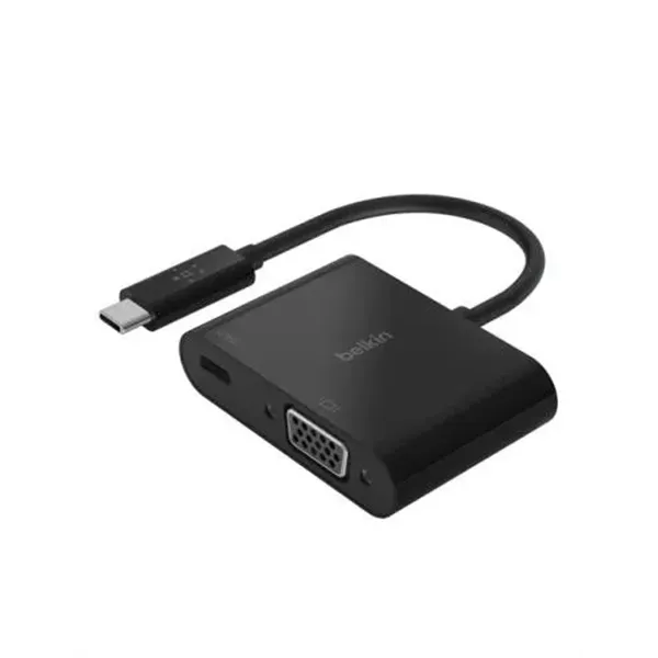 Adaptador Belkin Avc001btbk De Usb-c A Vga + Carga Color Negro