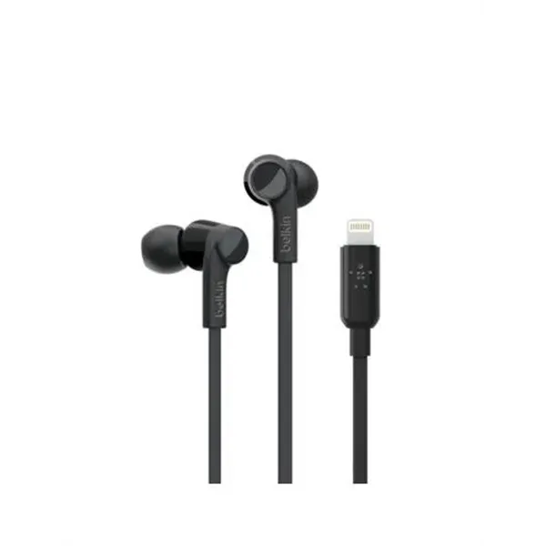 Auricular Belkin G3h0001btblk Con Conector Lightning Microfono Integrado Color Negro