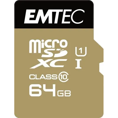 Memoria Sd Micro 64gb Emtec Elite Gold 85mb/s Sd + Adapter