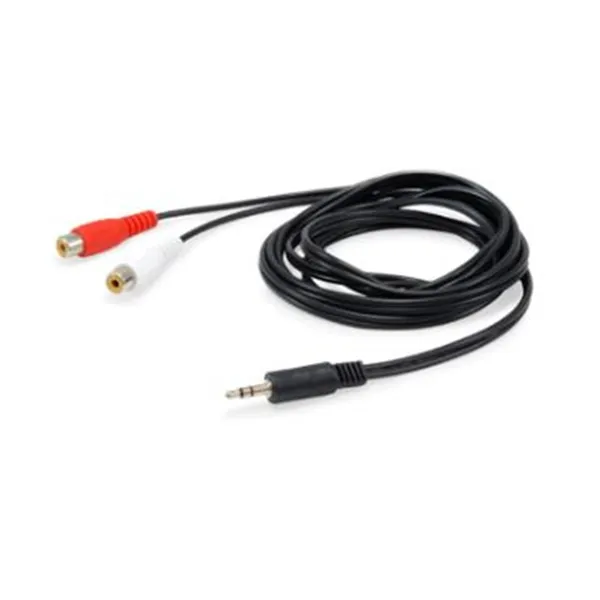 Cable Audio Mini Jack 3.5mm Macho A 2 Rca Hembra 2.5m