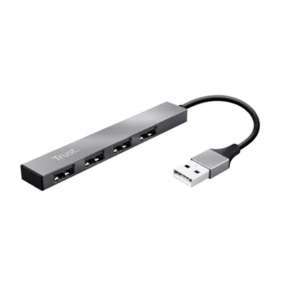 Hub Usb 2.0 Trust Halyx Aluminium A 4xusb-a 2.0 Diseño Metalico