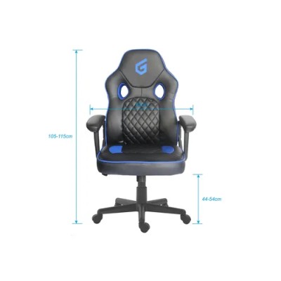 Silla Gamer Conceptronic Eyota03b Color Negro Detalles En Azul