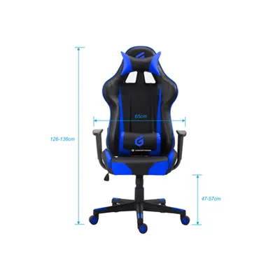 Silla Gamer Conceptronic Eyota04b Color Negro Detalles En Azul