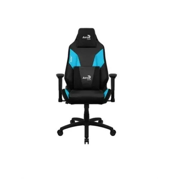 Silla Gamer Aerocool Admiral Diseño Gaming Profesional Negra Con Detalles En Azul Sistema Air Reposa