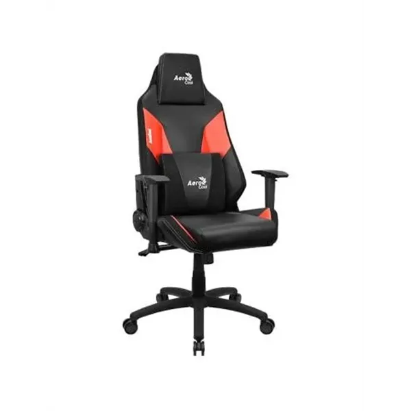 Silla Gamer Aerocool Admiral Diseño Gaming Profesional Negra Con Detalles En Rojo Sistema Air Reposa