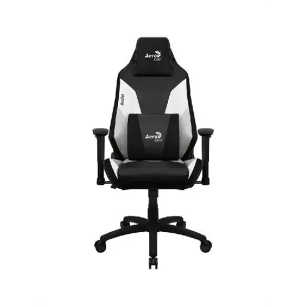 Silla Gamer Aerocool Admiral Diseño Gaming Profesional Negra Con Detalles En Blanco Sistema Air Repo