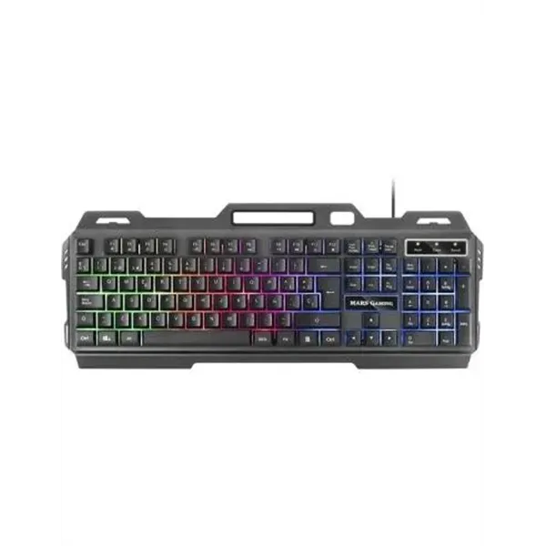 Teclado Mars Gaming Mk120 Black Anti-ghosting Iluminacion Frgb Acabado En Aluminio De Alta Calidad