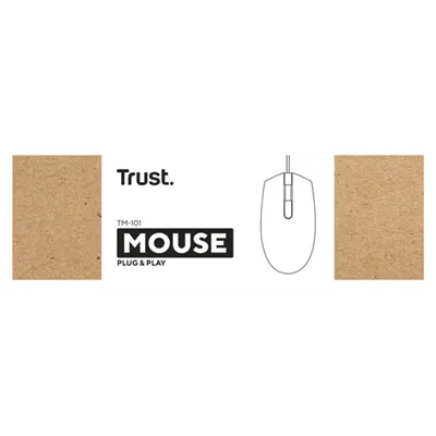 Mouse Trust Tm-101 Usb 3 Botones Y Rueda Desplazamiento 1200dpi