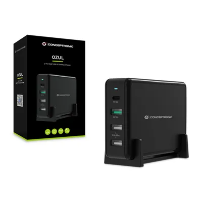 Cargador De Sobremesa Conceptronic Quick Charge Pd 4 Puertos 3