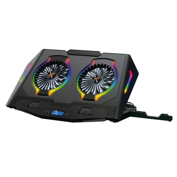 Base De Refrigeracion Para Portatiles Gaming Conceptronic Hasta 17" 2 Ventiladores Luz Rbg