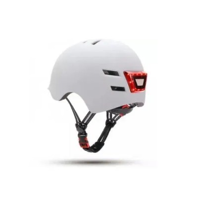 Casco Youin Homologado Color Blanco Talla M Con Led Frontal Y