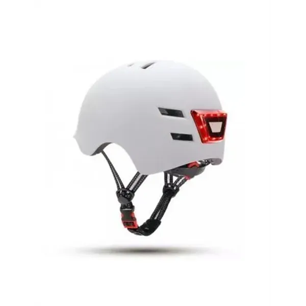 Casco Youin Homologado Color Blanco Talla M Con Led Frontal Y Trasero