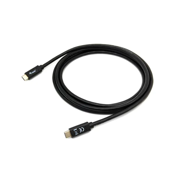 Cable Usb-c Macho Usb-c Macho Usb 3.2 1m Transferencia 5g 3a Color Negro