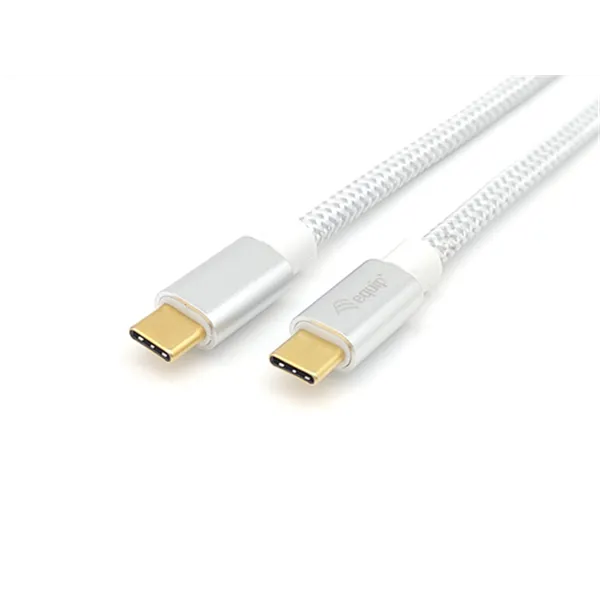 Cable Usb-c Macho Usb-c Macho Usb 3.2 0.5m Transferencia 10g 5a (100w) Color Blanco