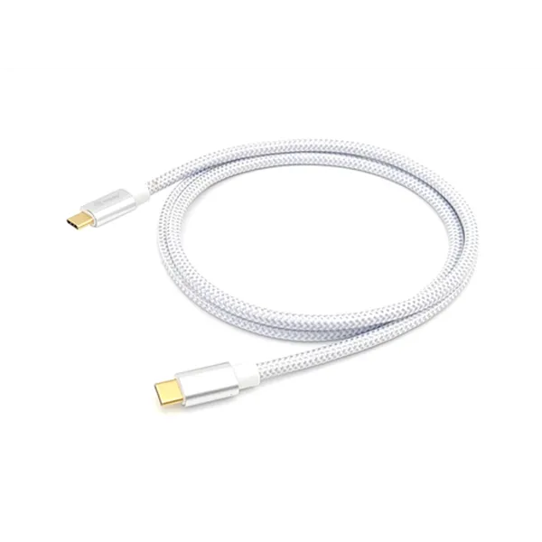 Cable Usb-c Macho Usb-c Macho Usb 3.2 1m Transferencia 10g 5a (100w) Color Blanco